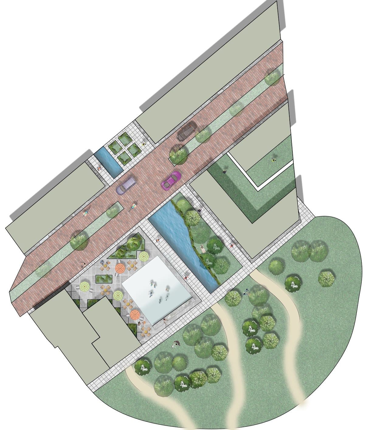 Square detailing, original scale 1:500, 2024